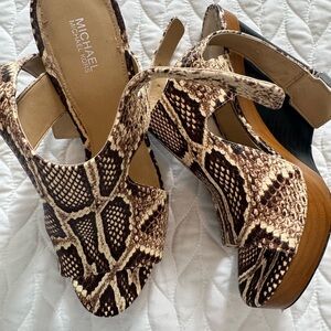 Michael Kors Snake Print Platform Shoes